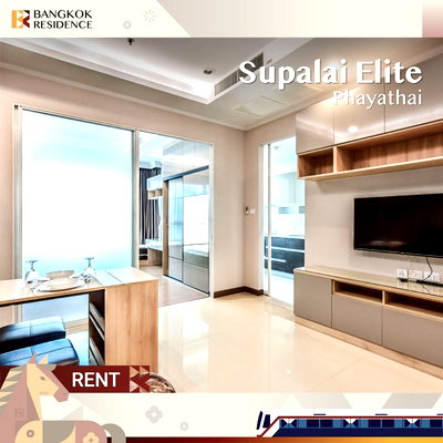 คอนโดให้เช่า :  คอนโดให้เช่า⭐ Supalai Elite Phayathai ใกล้ BTS พญาไท 23K 1นอน 44ตรม 🛋️ ห้องสวย ตกแต่งครบ พร้อมเข้าอยู่ 