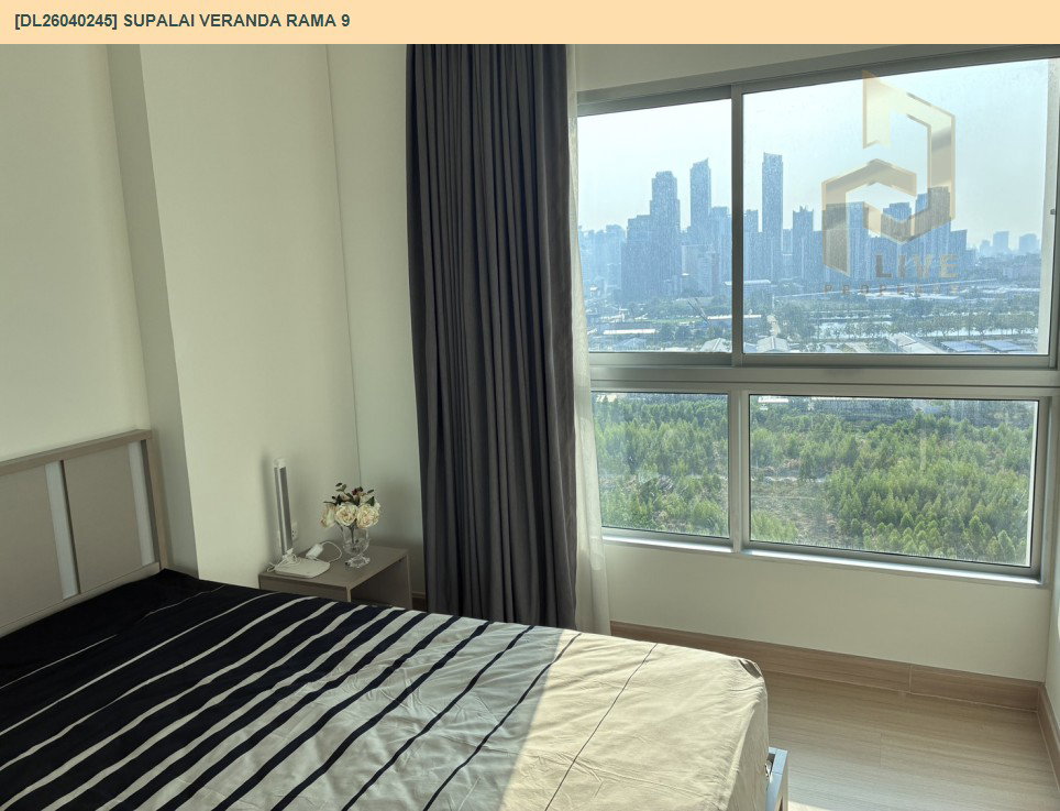 รูป DL26040245 ให้เช่าคอนโด ศุภาลัย เวอเรนด้า พระราม 9 (Supalai Veranda Rama 9) ใกล้  MRT พระราม 9 พร้อมเข้าอยู่ โทรด่วน 0653619502 LineID @897iyzll - รูปที่ 2/13