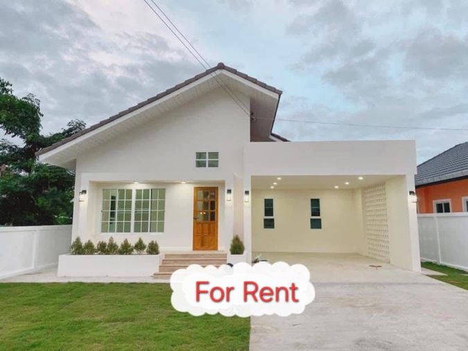 ให้เช่าบ้านมินิมอลมินิใจ สันผักหวาน หางดง. พื้นที่ใช้สอย 125 ตรม. 2 ห้องนอน 2 ห้องน้ำ