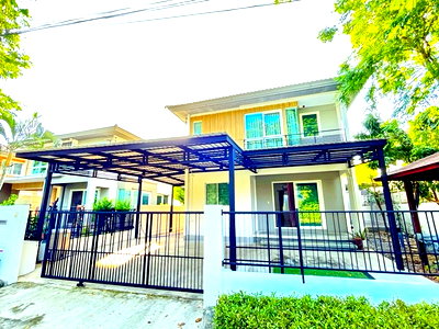 เช่าบ้านเดี่ยว ถนนปัญญาอินทรา : เจริญพัฒนา พระยาสุเรนทร์ 30 บ้านเดี่ยว 2ชั้น 4 นอน 2 น้ำ ใกล้ BTSบางชัน 800 ม. ถ.รามอินทรา109-117 50 ตร.ว. 200 ตร.ม.ไม่ชนใคร แฟชั่น 2.5กม.