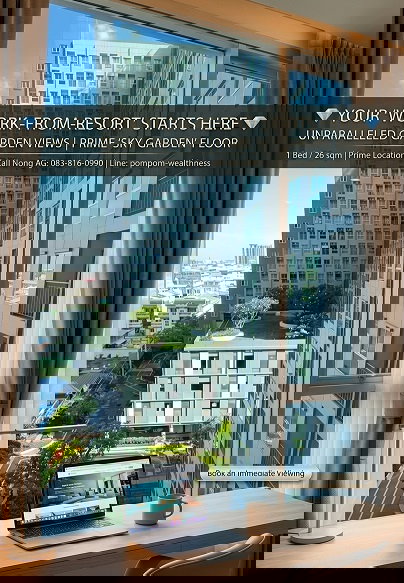 รูป 🚀 ปล่อยเช่าด่วน! ชั้นสวน 1 Bed (26 ตร.ม.) ลุมพินี วิลล์ จรัญ-ไฟฉาย ชั้น 9 อาคาร B วิวสวยตะโกน! - รูปที่ 1/8