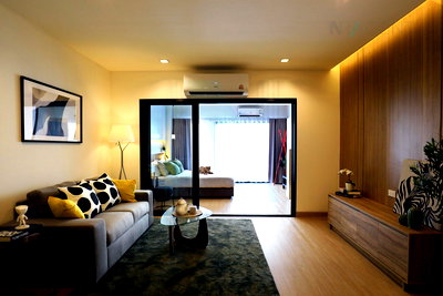 ขายคอนโด : ขายคอนโด เดอะ ทรีโอ การ์เด้นท์ อาคาร 1 ชั้น 15 1 ห้องนอน ขนาด 54 ตรม ใกล้ ห้างสรรพสินค้าซีคอนสแควร์