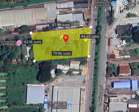 🔥ให้เช่า ระยะสั้น-ยาว🔥ที่ดินเปล่า 2ไร่ ติดถ.หทัยราษฎร์ ทำเลดี เยื้องโรงเรียนโชคชัยหทัยราษฎร์