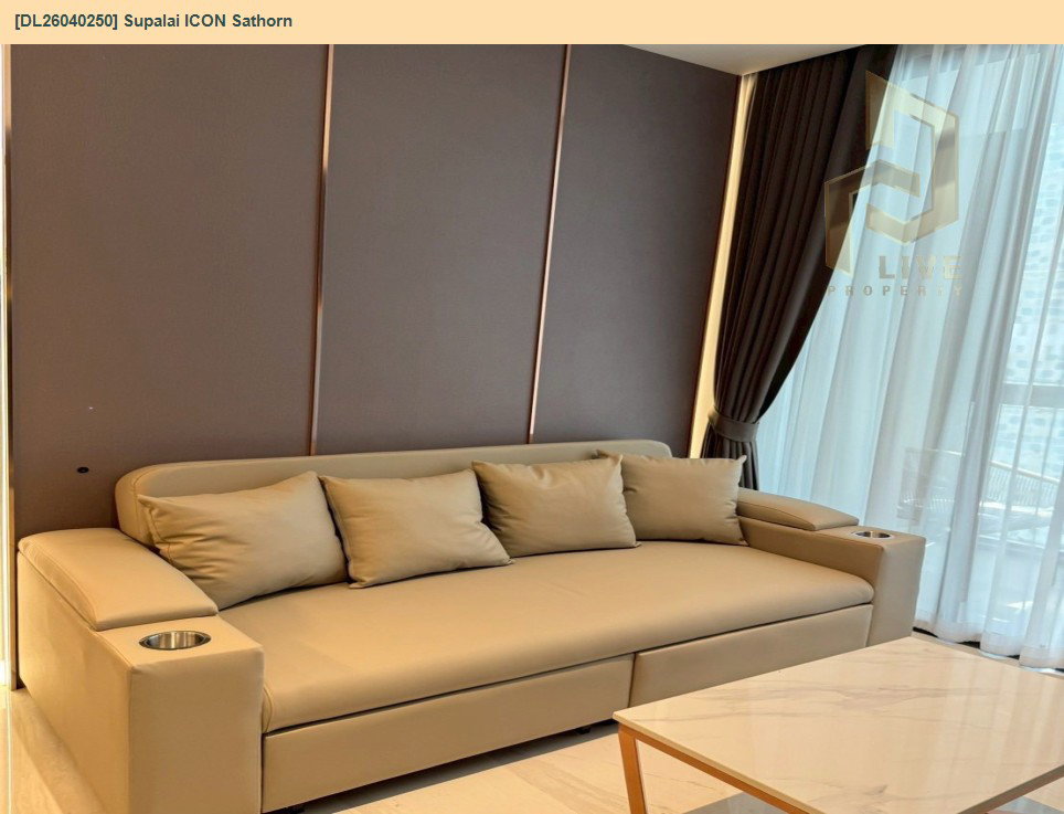 รูป DL26040250 ให้เช่าคอนโด ศุภาลัย ไอคอน สาทร (Supalai ICON Sathorn) ใกล้ MRT สีลม พร้อมเข้าอยู่ โทรด่วน 0656259498 LineID @257sxzzu - รูปที่ 2/10