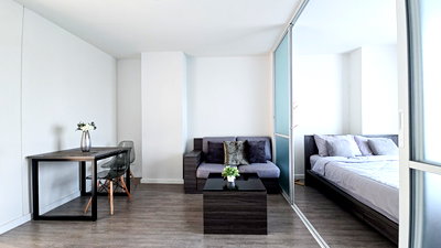 Condos for rent 700 Year Sports Arena Chiang Mai : For Rent 🔥 D condo Ping (4th Floor - Corner Room 30 Sq.m.)