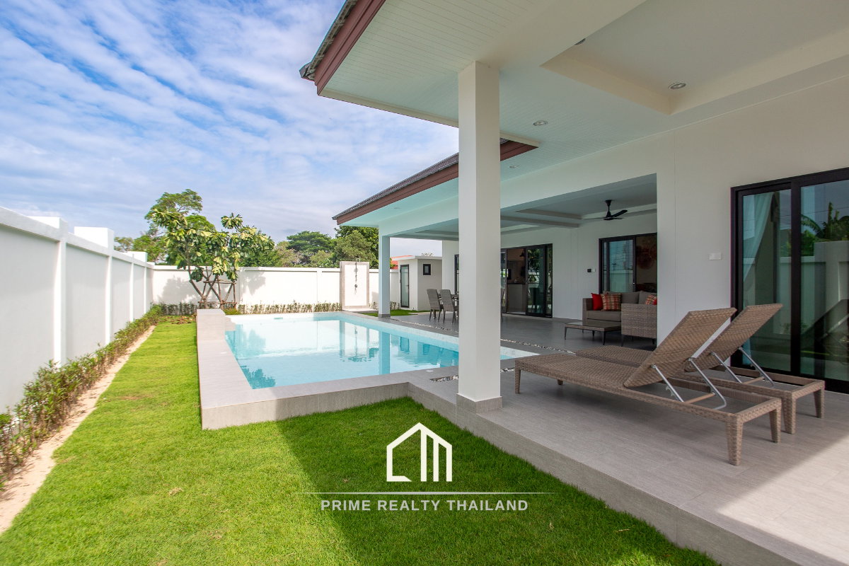 รูป พูลวิลล่าสไตล์โมเดิร์น ในซอย 112 – บ้านพักอาศัยส่วนตัว บนทำเลคุณภาพ - รูปที่ 4/29