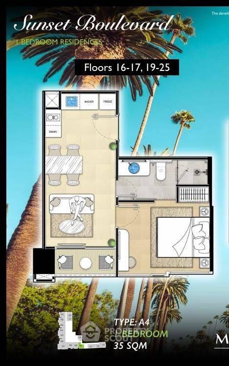 รูป คอนโด 1-ห้องนอน ที่ เดอะ ริเวียร่า มาลิบู ใกล้ ถนนพระตำหนัก พัทยา (ID 2797206) - รูปที่ 5/5