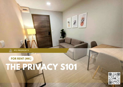 คอนโดให้เช่า : ให้เช่า 📍 THE PRIVACY S101 📍 เฟอร์นิเจอร์ และ เครื่องใช้ไฟฟ้าครบ ใกล้ BTS 