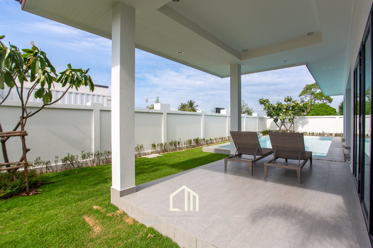 รูป พูลวิลล่าสไตล์โมเดิร์น ในซอย 112 – บ้านพักอาศัยส่วนตัว บนทำเลคุณภาพ - รูปที่ 7/29