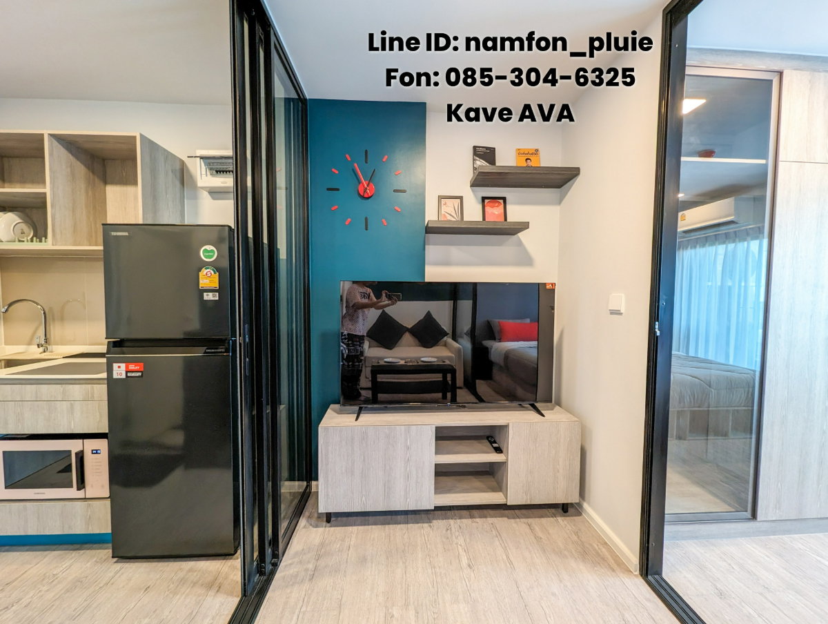 รูป 🔥[Owner] ให้เช่า พร้อมอยู่ปลาย มิ.ย. 🔥วิวสวน Kave AVA (เคฟ เอวา) 28 ตร.ม. เฟอร์นิเจอร์และเครื่องใช้ไฟฟ้าใหม่ครบครัน - รูปที่ 7/16
