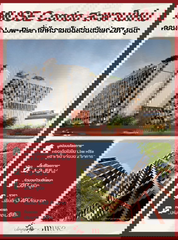 รูป ขายใบจองคอนโด MUSE CONDO SAPHANMAI ทำเลดี เดินทางสะดวก ใกล้ BTS สะพานใหม่ - รูปที่ 9/10