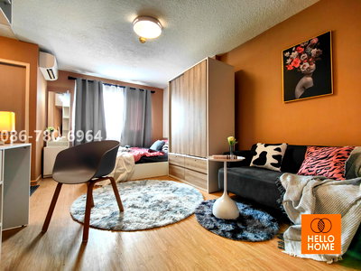 เช่าคอนโด โฮมโปร ลาดกระบัง : ห้องสวย มีเครื่องซักผ้า ลุมพินี คอนโดทาวน์ ร่มเกล้า-สุวรรณภูมิ