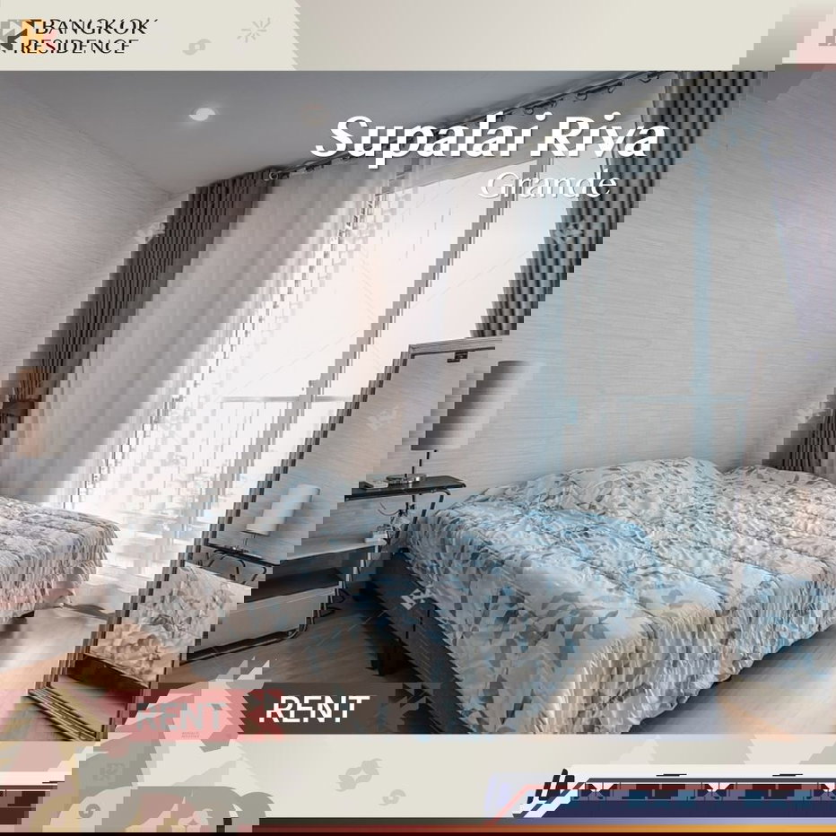 รูป Condo for rent Bangkok, Sathon 💎 Supalai Riva Grande, 45K, 99 sq.m., 2 ห้องนอน ห้องสวยเฟอร์ครบ ❤️🌊 - รูปที่ 1/10