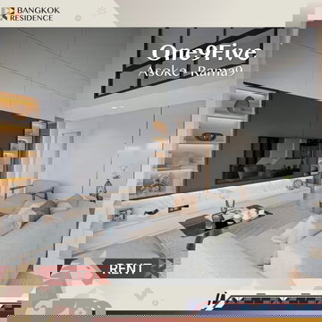 Condo for Rent 💛 One9Five Asoke-Rama9, near MRT Rama 9, 90K 3BR 110 sqm ✨ Stunning Duplex Unit, Brand New Furniture