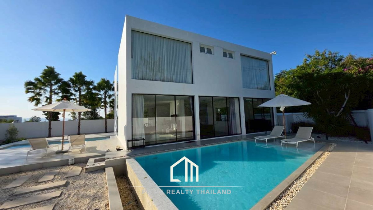 รูป บ้านพักตากอากาศ สไตล์มินิมอล หลังนี้อยู่หัวหิน 88 - รูปที่ 2/39