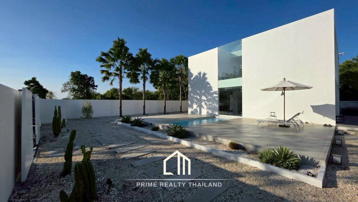 รูป บ้านพักตากอากาศ สไตล์มินิมอล หลังนี้อยู่หัวหิน 88 - รูปที่ 9/39