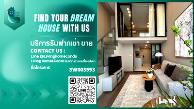 Condos for sale Ngam Wong Wan Road : Selling a brand new SO ORIGIN KASET INTERCHANGE Duo Space condo, 2 floors, beautiful unit, fully furnished.-SW003593