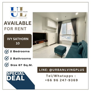 รูปภาพ ( UL2403202 )✨Tel/Line 096-2479369✨FOR RENT IVY SATHORN, 2 Bedrooms 2 Bathrooms, Size 68 Sq.M. Ready to move in✨