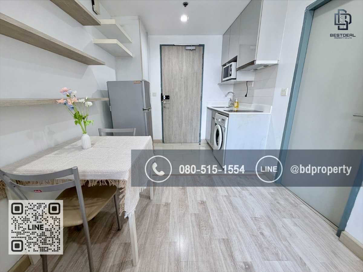 รูป Bestdeal ให้เช่า 1 ห้องนอน 31ตรม.ราคา 15,000/เดือนเท่านั้น เฟอร์นิเจอร์และเครื่องใช้ไฟฟ้าครบ“IDEO MOBI RAMA 9” ใกล้MRT และเซ็นทรัลพระราม 9 เพียง 80 ม. - รูปที่ 9/14