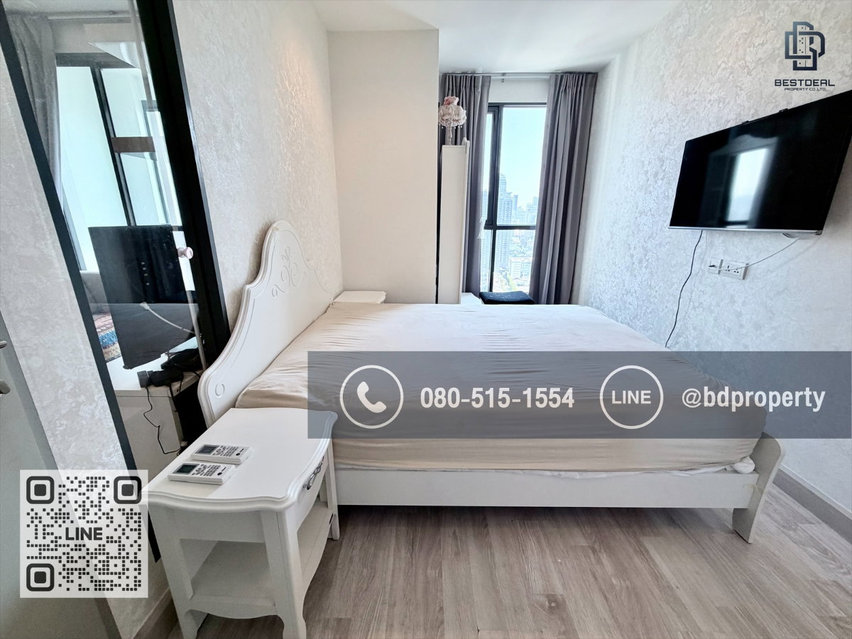 รูป Bestdeal ให้เช่า 1 ห้องนอน 31ตรม.ราคา 15,500/เดือนเท่านั้น เฟอร์นิเจอร์และเครื่องใช้ไฟฟ้าครบ“IDEO MOBI RAMA 9” ใกล้MRT และ เซ็นทรัลพระราม 9 - รูปที่ 5/13