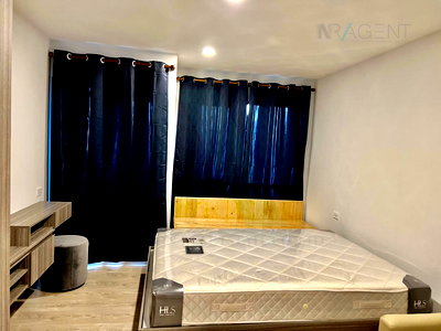 คอนโดให้เช่า : ให้เช่าคอนโด ดิ ออริจิ้น สุขุมวิท 105 อาคาร A ชั้น 3 สตูดิโอ ขนาด 23.00 ตรม ใกล้ ดาดฟ้า ลาซาล Market Park