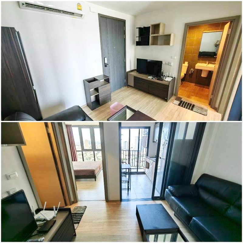 รูป *** ให้เช่าคอนโด :  เดอะเบส การ์เด้น-พระราม9  ห้องสวย ชั้นสูง เฟอร์ครบ วิวไม่บล็อค (The Base Garden-Rama9 ) ***  - รูปที่ 5/10