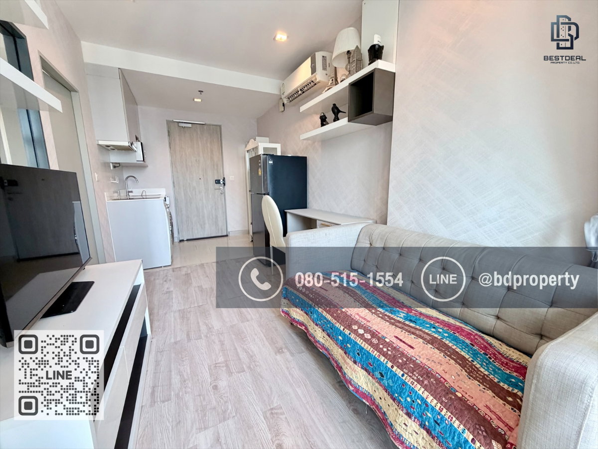 รูป Bestdeal ให้เช่า 1 ห้องนอน 31ตรม.ราคา 15,500/เดือนเท่านั้น เฟอร์นิเจอร์และเครื่องใช้ไฟฟ้าครบ“IDEO MOBI RAMA 9” ใกล้MRT และ เซ็นทรัลพระราม 9 - รูปที่ 4/13