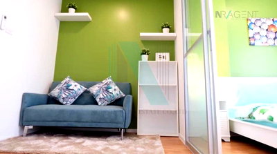 คอนโดให้เช่า : ให้เช่าคอนโด ลุมพินี วิลล์ สุขุมวิท 76 - แบริ่ง สเตชั่น อาคาร D ชั้น 7 1 ห้องนอน ขนาด 23.00 ตรม ใกล้ Imperial World สำโรง