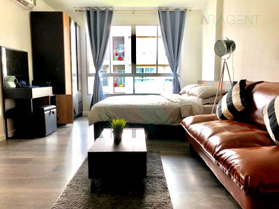 คอนโดให้เช่า : ให้เช่าคอนโด ดีคอนโด แคมปัส รีสอร์ท บางนา อาคาร E ชั้น 7 สตูดิโอ ขนาด 30 ตรม ใกล้ เอแบคบางนา