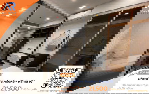 🏢 Condo for rent: One9Five Asoke - Rama 9. High floor, city view, luxurious design, near MRT Rama 9