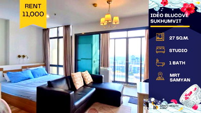 Condos for rent : 🌿 Beautiful cozy room with a warm tone, open view, and comfortable living every day! 🏢 Condo for rent at Ideo Blucove Sukhumvit, ready to move in