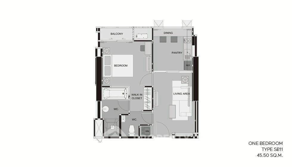 รูป คอนโด 1-ห้องนอน ที่ ริธึ่ม สาทร ใกล้ BTS สะพานตากสิน (ID 2796338) - รูปที่ 5/14