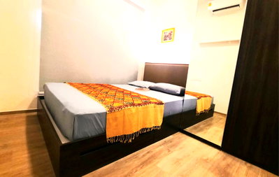 Condos for rent : 🛋️ Beautiful, ready-to-move-in room for rent at Origin Plug & Play Ramintra, near the Pink Line MRT (9 km). 🚈✨