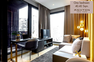 คอนโดให้เช่า : 🎈#PO2312_139 🎈💥ด่วน💥ว่างชัวร์ รีบคลิก ก่อนหลุดมือ‼️ 𝗙𝗼𝗿 𝗥𝗲𝗻𝘁4️⃣0️⃣ k.🔥#ใกล้BTSอโศก คอนโด    แอชตันอโศกพระราม9 