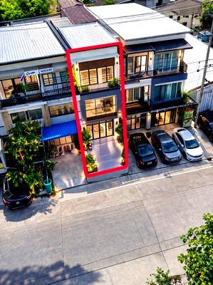 เช่าอาคารพาณิชย์ นนทบุรี : พิมลราช MRTคลองบางไผ่ อาคาร 2 ชั้นครึ่ง หลังมุม 2-3นอน 2น้ำ ตลาดหมู่บ้านบัวทอง 500 ม.และตลาดมณวดี 18ตร.วา. 160ตร.ม. ถ. บ้านกล้วย-ไทรน้อย