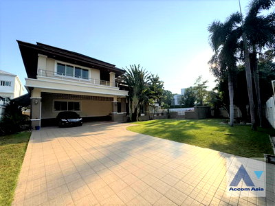 เช่าบ้านเดี่ยว BTS อ่อนนุช : 🔼🔽 AccomA 📩 Private Swimming Pool 5 BR House @Panya Pattanakarn Village (AA27405)