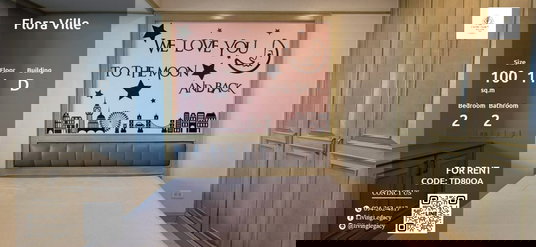 รูปภาพ TD80OA ให้เช่าคอนโด Flora Ville 100 ตร.ม. ชั้น 11 ตึก D line id : @livinglegacy