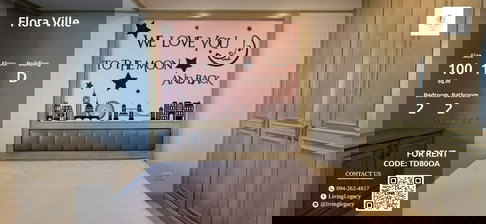 TD80OA Condo For Rent Flora Ville 100 Sq.M. Floor 11 Building D line id : @livinglegacy