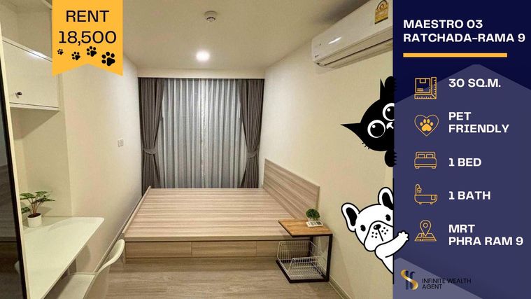 🌙 Private & Peaceful Living at Maestro 03 Ratchada - Rama 9 คอนโดสายสงบ เป็นส่วนตัวสุดๆ ใจกลางเมือง 🖤