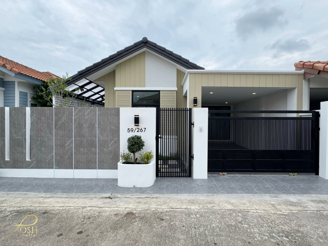 ภูเก็ตวิลล่ากะทู้ Phuket Villa Kathu บ้านแฝดสามห้องนอนชั้นเดียว รีโนเวทใหม่ มาพร้อมส่วนต่อเติมพื้นที่หน้าบ้านและข้างบ้าน