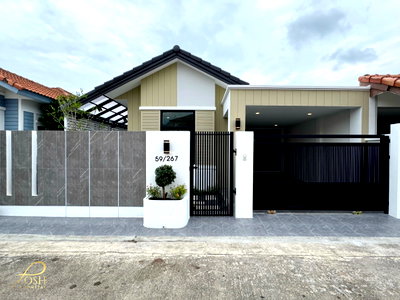 บ้านแฝด ม.สงขลานครินทร์ วิทยาเขตภูเก็ต : ภูเก็ตวิลล่ากะทู้ Phuket Villa Kathu บ้านแฝดสามห้องนอนชั้นเดียว รีโนเวทใหม่ มาพร้อมส่วนต่อเติมพื้นที่หน้าบ้านและข้างบ้าน