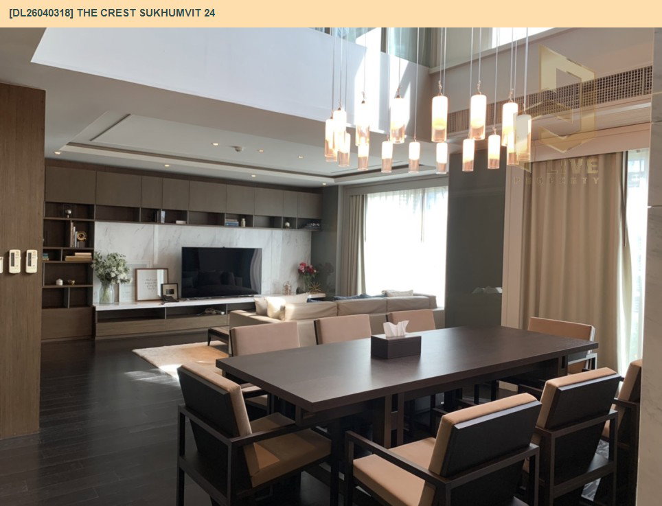 รูป DL26040318 ให้เช่าคอนโด เดอะ เครสท์ สุขุมวิท 24 (The Crest Sukhumvit 24) ใกล้ BTS พร้อมพงษ์ พร้อมเข้าอยู่ โทรด่วน 0656133286 LineID @534wlwof - รูปที่ 4/14