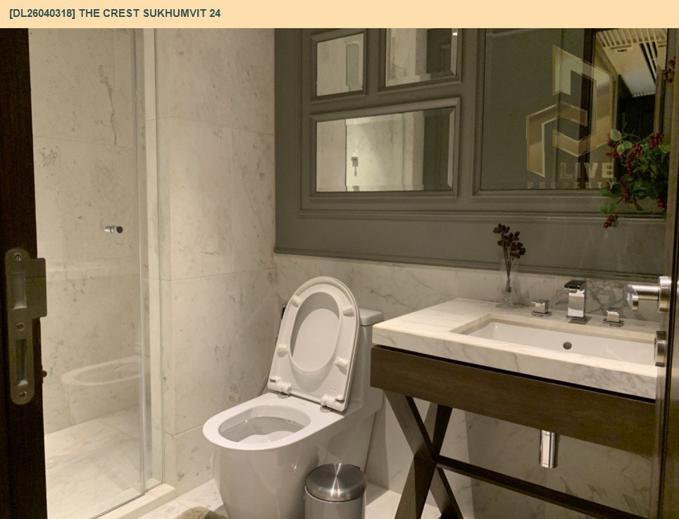 รูป DL26040318 ให้เช่าคอนโด เดอะ เครสท์ สุขุมวิท 24 (The Crest Sukhumvit 24) ใกล้ BTS พร้อมพงษ์ พร้อมเข้าอยู่ โทรด่วน 0656133286 LineID @534wlwof - รูปที่ 13/14