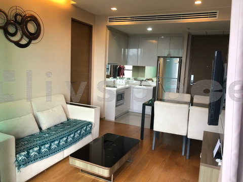 ▚ LI130ツ FOR RENT: The Address Sathorn 2BR 65.87sqm. 42K ✨ Just Available! Very High Floor, Great Breeze, Clean & Cozy Minimal Decor 🏙️