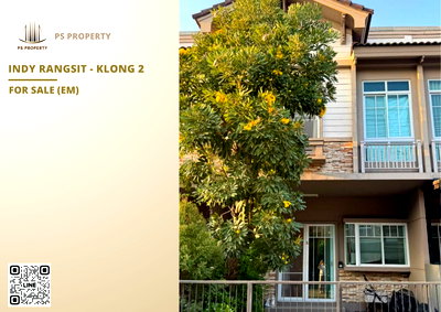 Townhouses for sale Pathumthani : Townhouse for sale urgently 📍 Indy Rangsit - Klong 2 📍 2 bedrooms, 2 bathrooms, near the Red Line Skytrain.