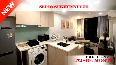 Condos for rent : 💝 Fully Furnished Unit For Rent 📌 Serio Sukhumvit 50 Condominium (Line: @rent2022) | Near BTS On Nut  ✨ Ready to move in ✨ 📌 Ref Code: A11134