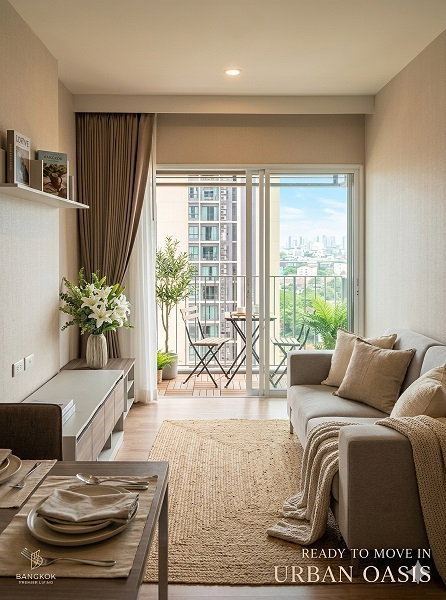 รูป **🔥 ให้เช่าคอนโด Amber by Eastern Star ติวานนท์ | 1 ห้องนอน ชั้นสูง วิวรถไฟฟ้า ใกล้ MRT 🔥** - รูปที่ 1/9