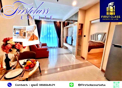 คอนโดให้เช่า : ให้เช่าคอนโด Supalai Wellington 🏙️🍙 ใกล้ MRT ศูนย์วัฒนธรรม 370 ม. 🚇 ห้องใหญ่ 47 ตร.ม. วิวโล่งไม่ร้อน 🛋️✨ เฟอร์บิวอินทั้งห้อง จอดรถ 100% 🚗 