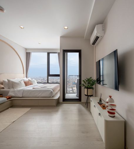 ให้เช่า สตู ตกแต่งครบ ชั้นสูง พร้อมเข้าอยู่