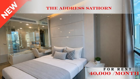 💙 Modern Room For Rent 📍 The Address Sathorn Condominium 🌹🌹 (Line: @rent2022) | Prime Sathorn Location  ✨ Ready to move in! ✨ 📌 Ref Code: A07980